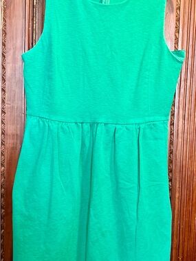 J. Crew women’s Sleeveless Bright Green Knit Dress